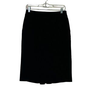 Body by Victoria Women's Size 6 Black Knee Length Trumpet Skirt Side Zip Stretch